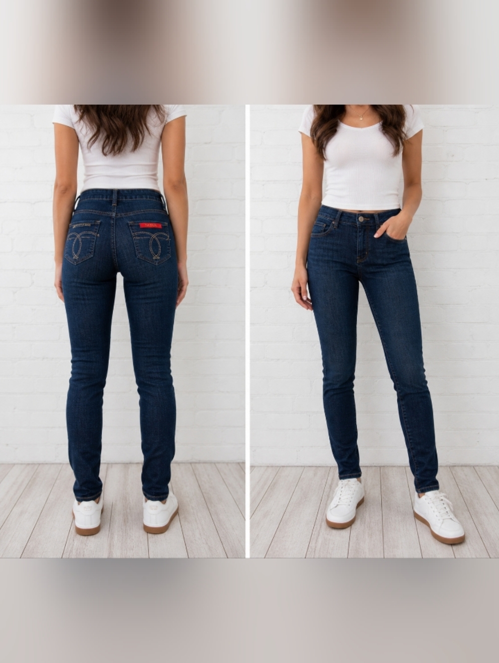 sasson skinny leg jeans womens dark wash stretch denim y2k new 12